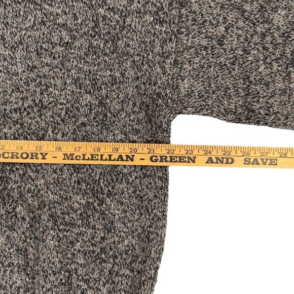 Eddie Bauer Mens L Wool Blend Sweater Shawl Collar Heather Brownish Gray - Picture 8 of 9